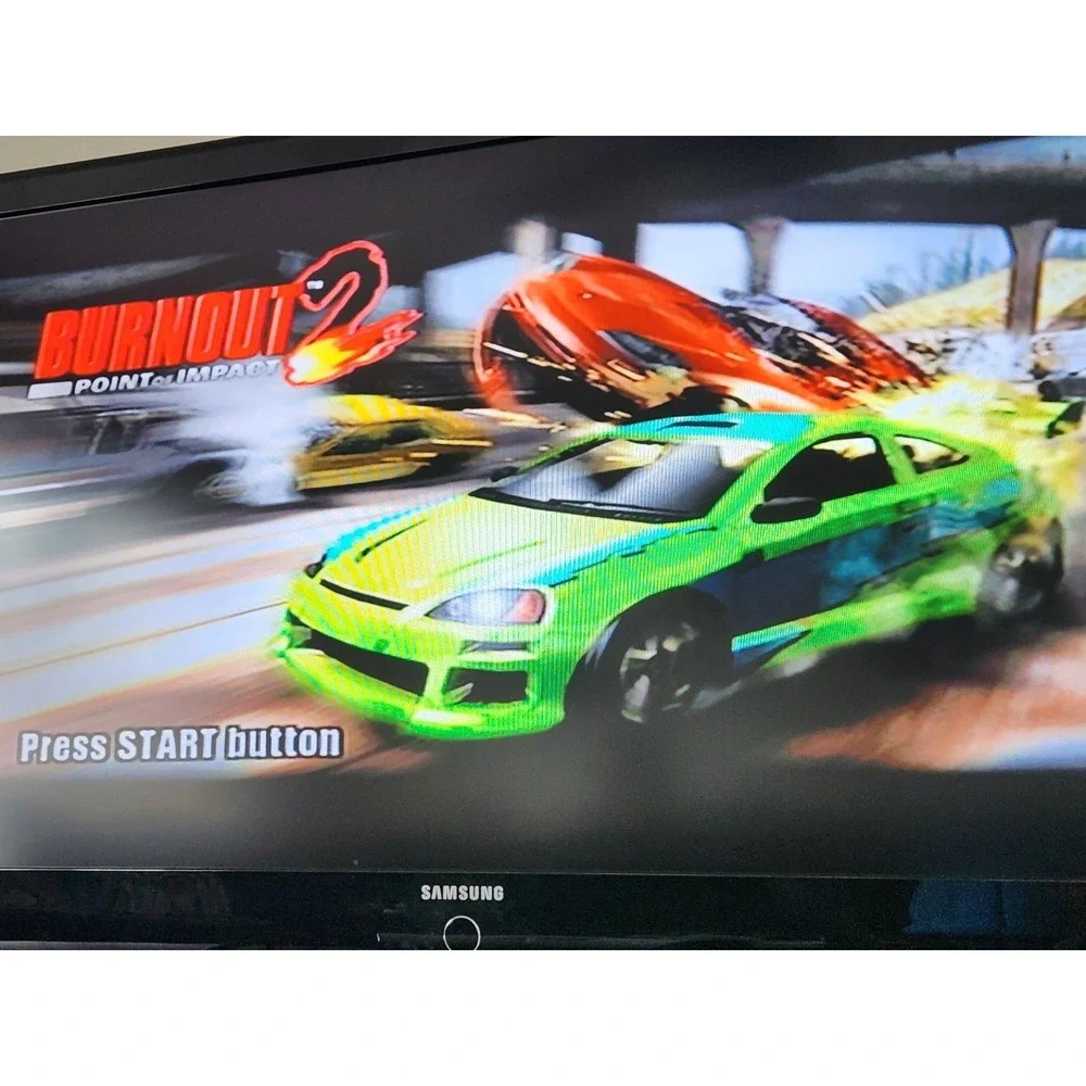 Lot of 2 PS2 Games Crash Nitro Kart  & BURNOUT Point of Impact 2 Racing Tested